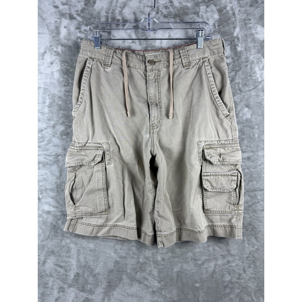 Vintage Mossimo Shorts Mens 32‎ Khaki Cargo Drawstring Cotton Baggy Y2K